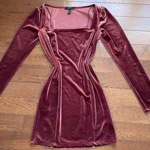 deep aubergine purple velvet forever 21 dress in size medium